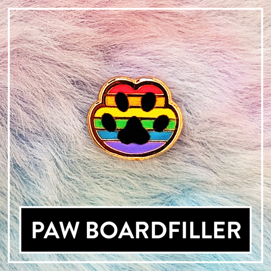 Paws'n'Pride Rainbow Paw Boardfiller enamel pin