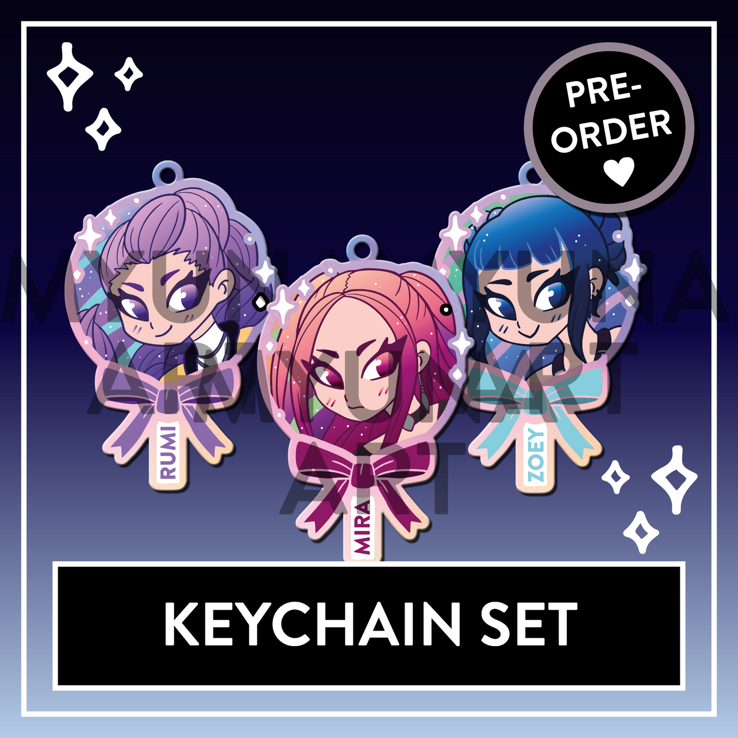 PREORDER Mira Cake Pop Demon Hunters Huntrix Rainbow double-sided Acrylic Keychain - KPop Charms