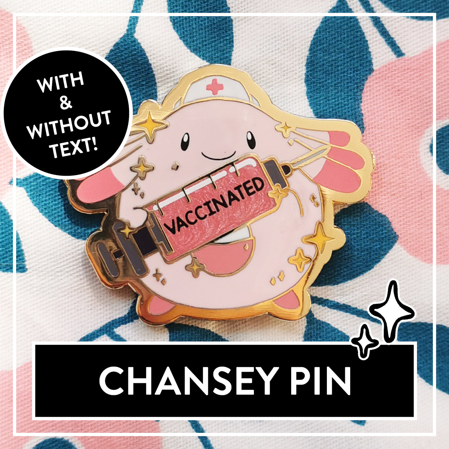 Nurse Chansey Enamel Pin