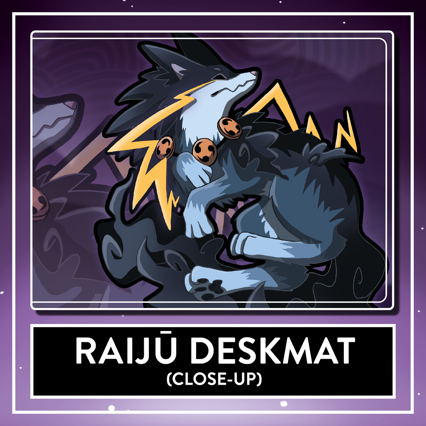 Raiju Deskmat - BIG Mousepad, Computer & Desktop Mat, 90x40cm