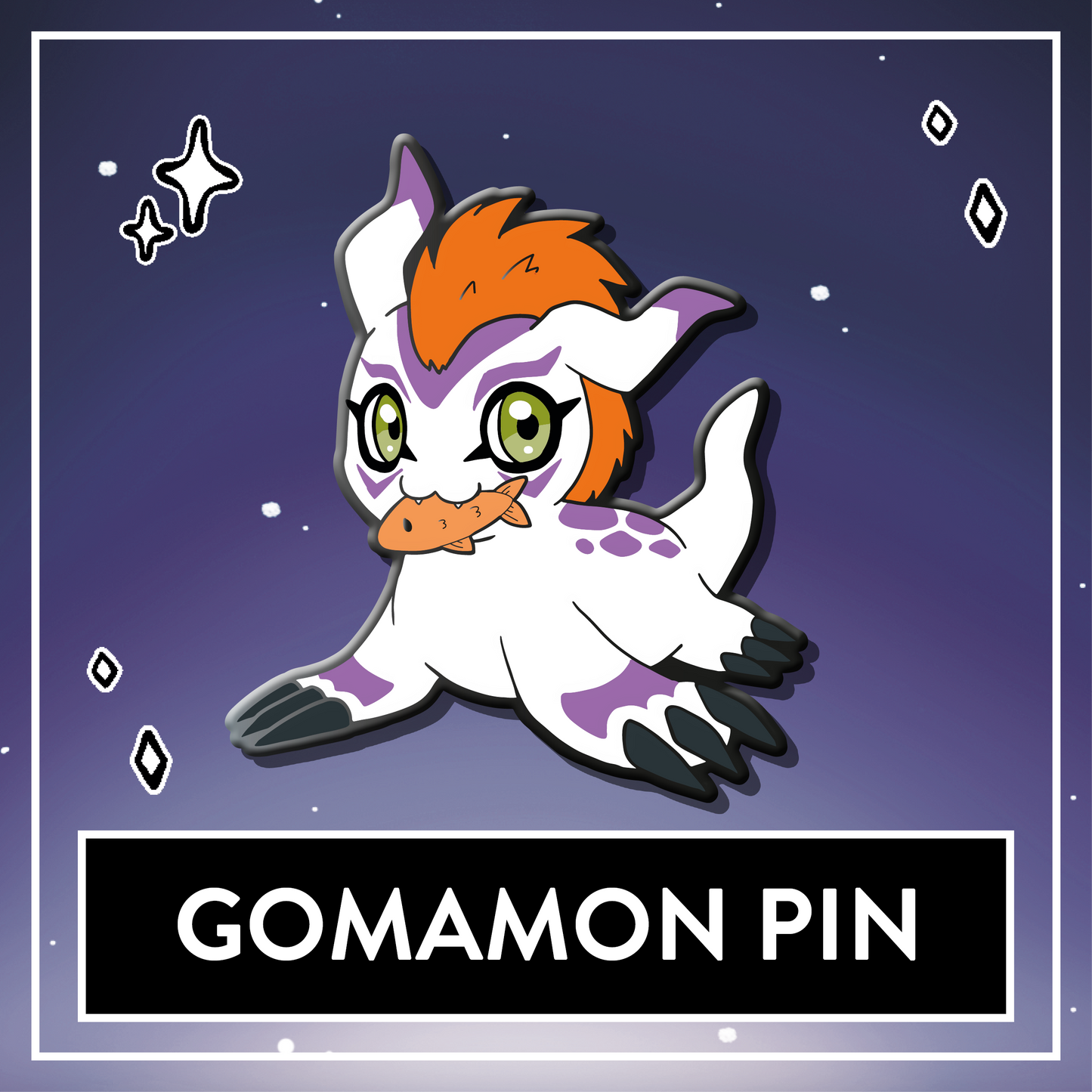 Gomamon Digimon Enamel Pin