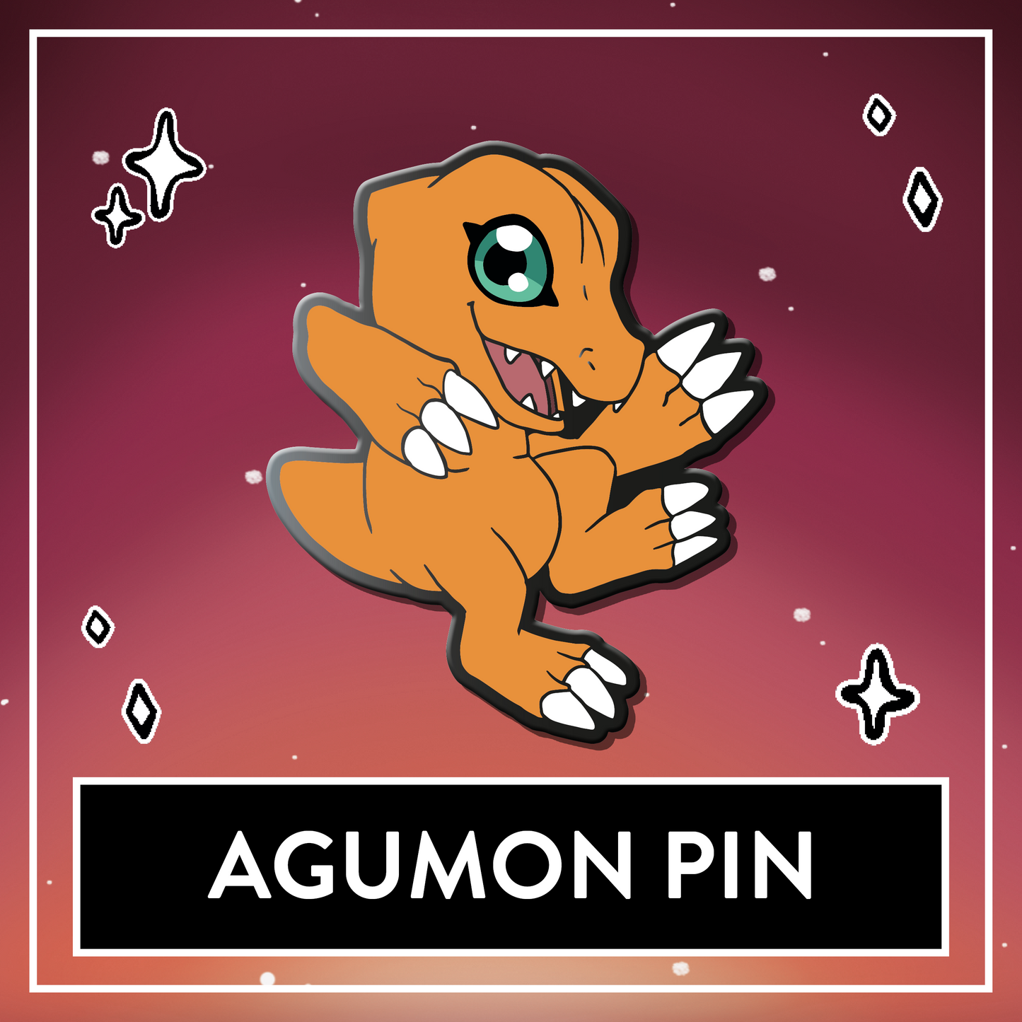 Agumon Digimon Enamel Pin