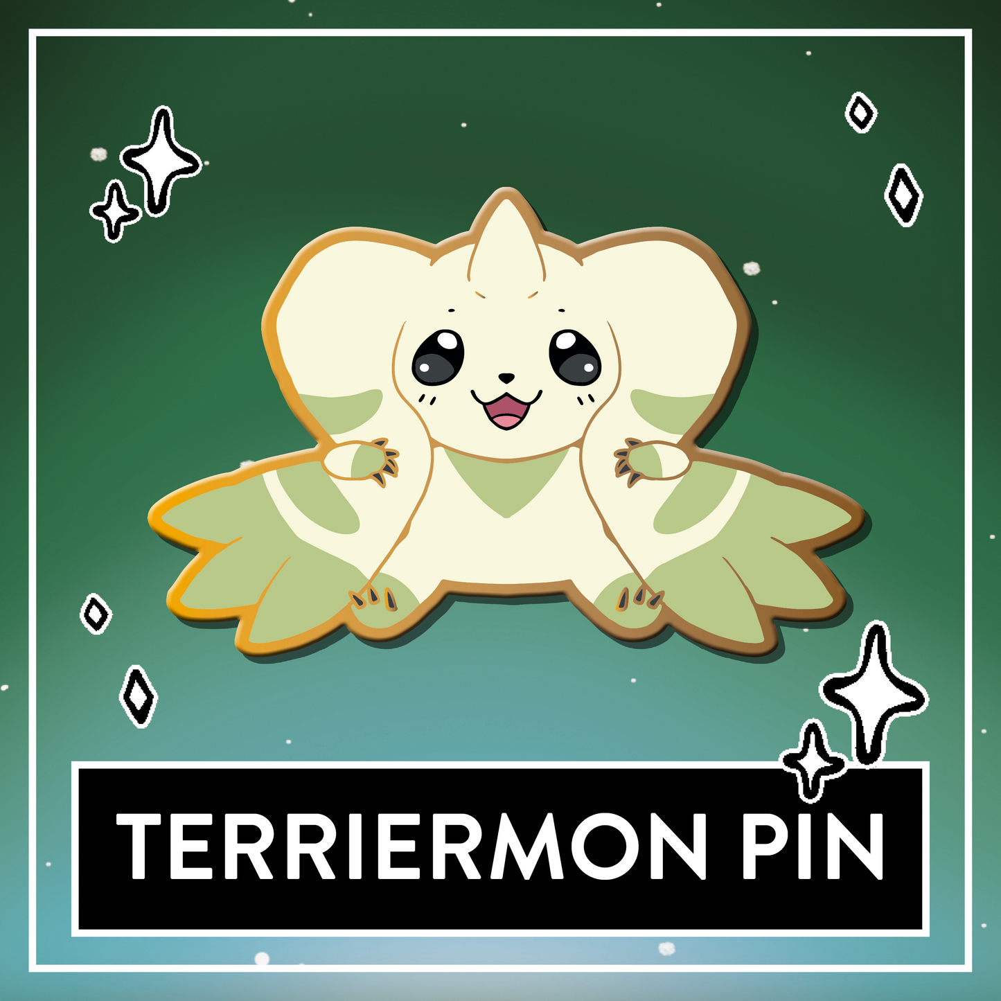 Terriermon Digimon Enamel Pin Tamers