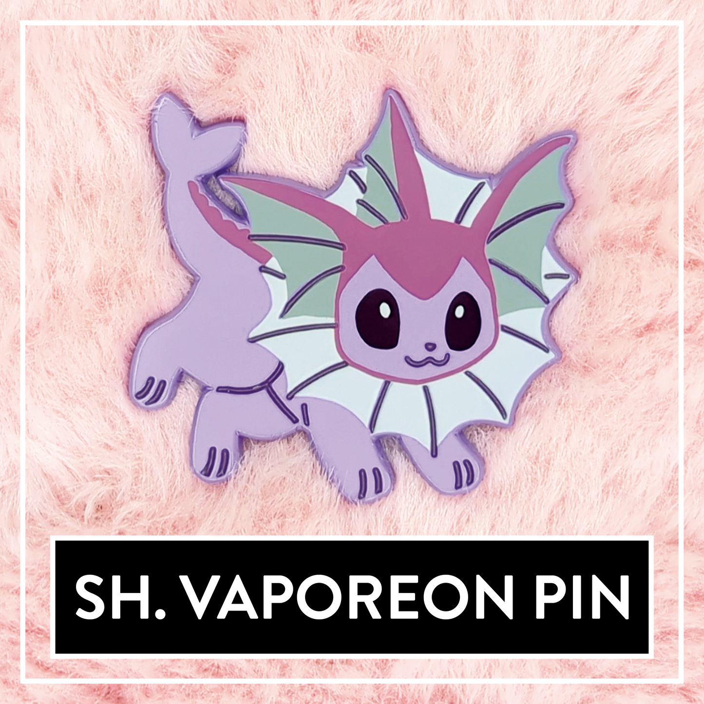 Shiny Vaporeon Enamel Pin - Myuna's Eeveelution Series