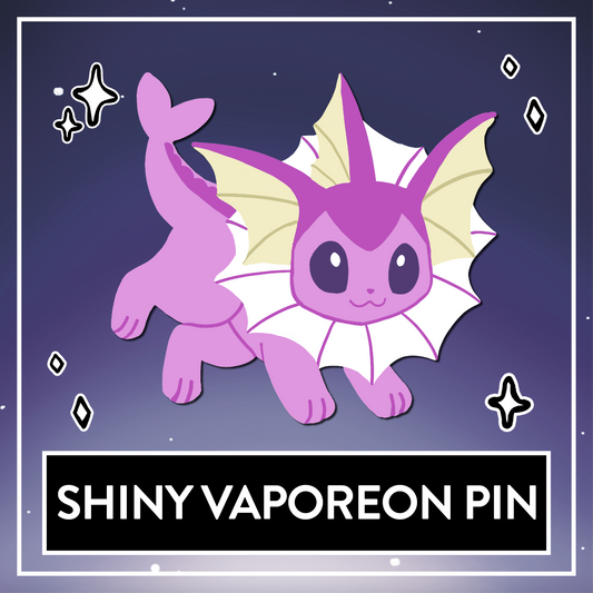 Shiny Vaporeon Enamel Pin - Myuna's Eeveelution Series