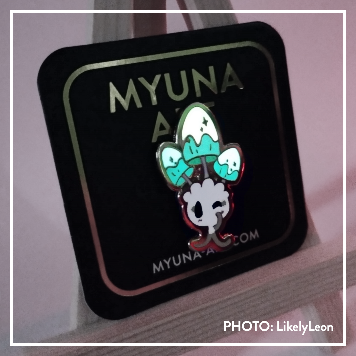 Morelull Glow in the dark Mini Hard Enamel Pin