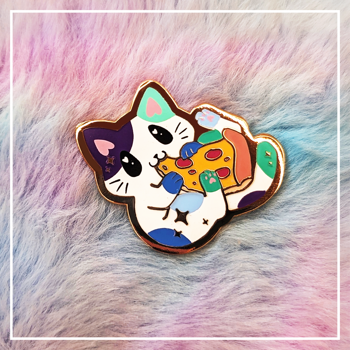 Paws'n'Pride Gay (MLM) Pride Cat enamel pin
