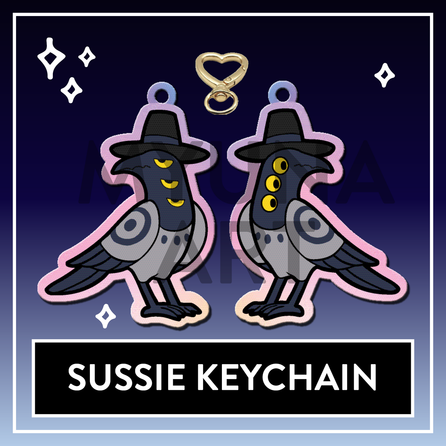 Sussie Bird Rainbow double-sided Acrylic Keychain - KPop Animal Demon Charms