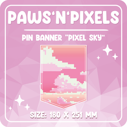 Paws'n'Pixels "Pixel Sky" Canvas Pin Banner