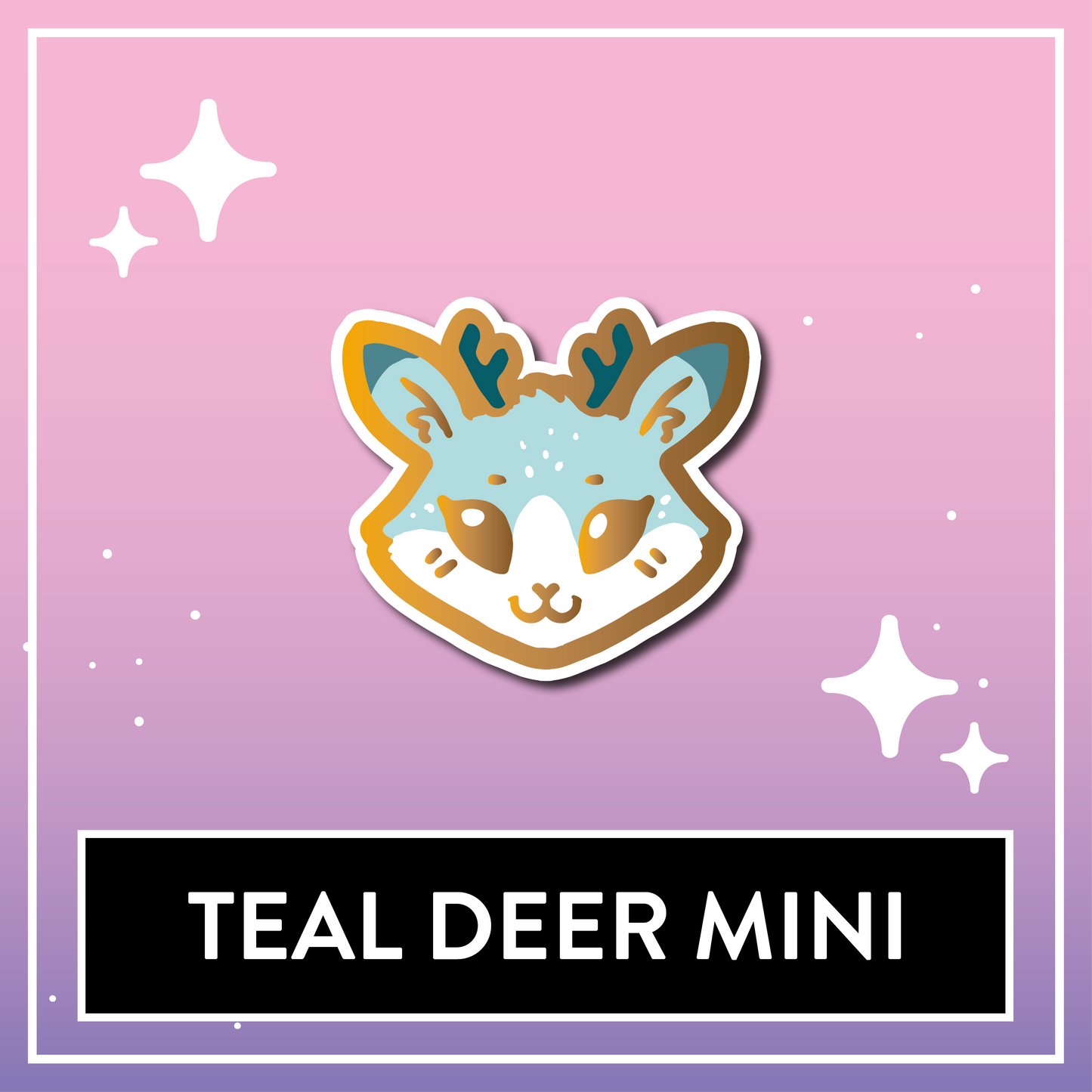 Teal Deer Mini Pin - Kawaii Kompanions Hard Enamel Pin