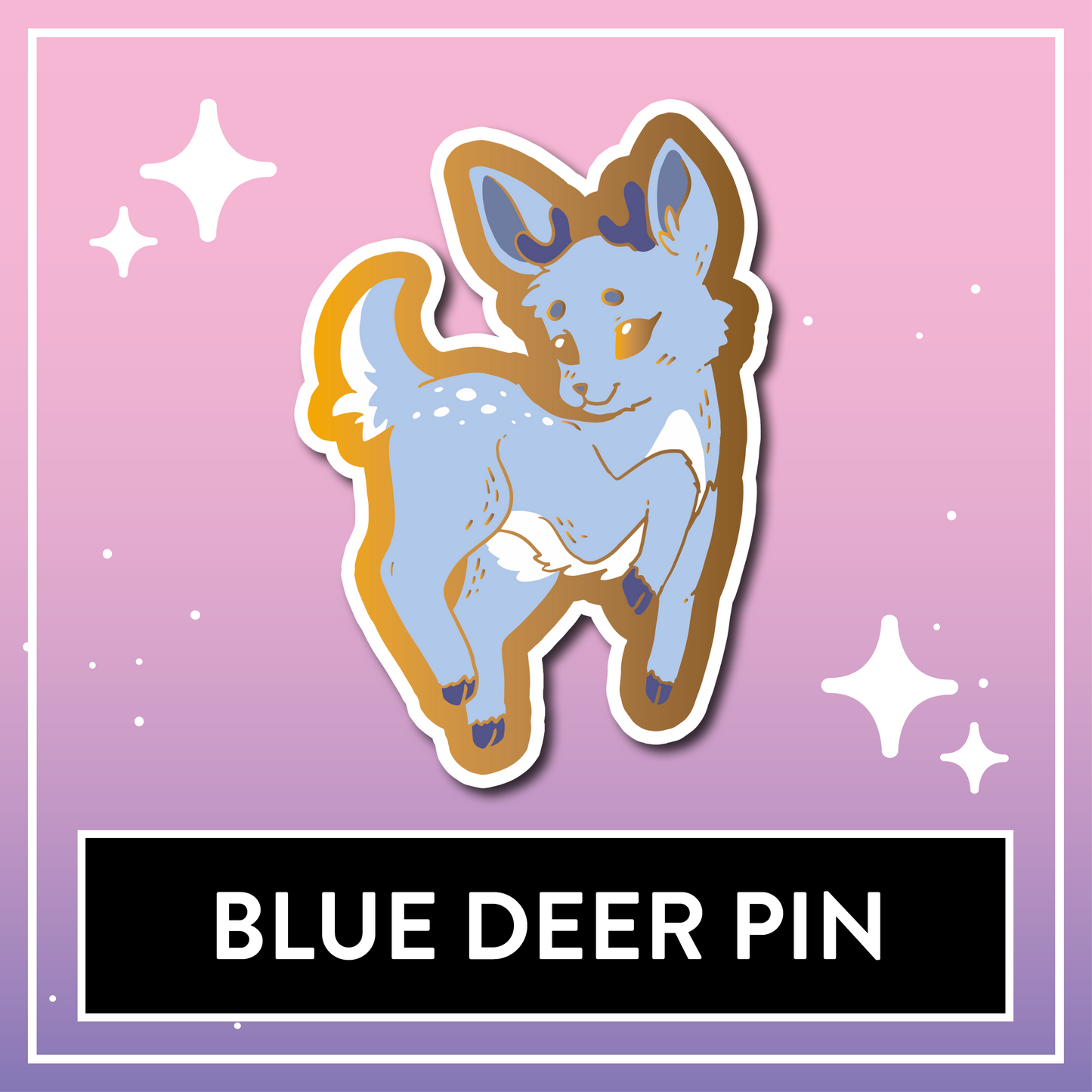 Blue Deer Pin - Kawaii Kompanions Hard Enamel Pin