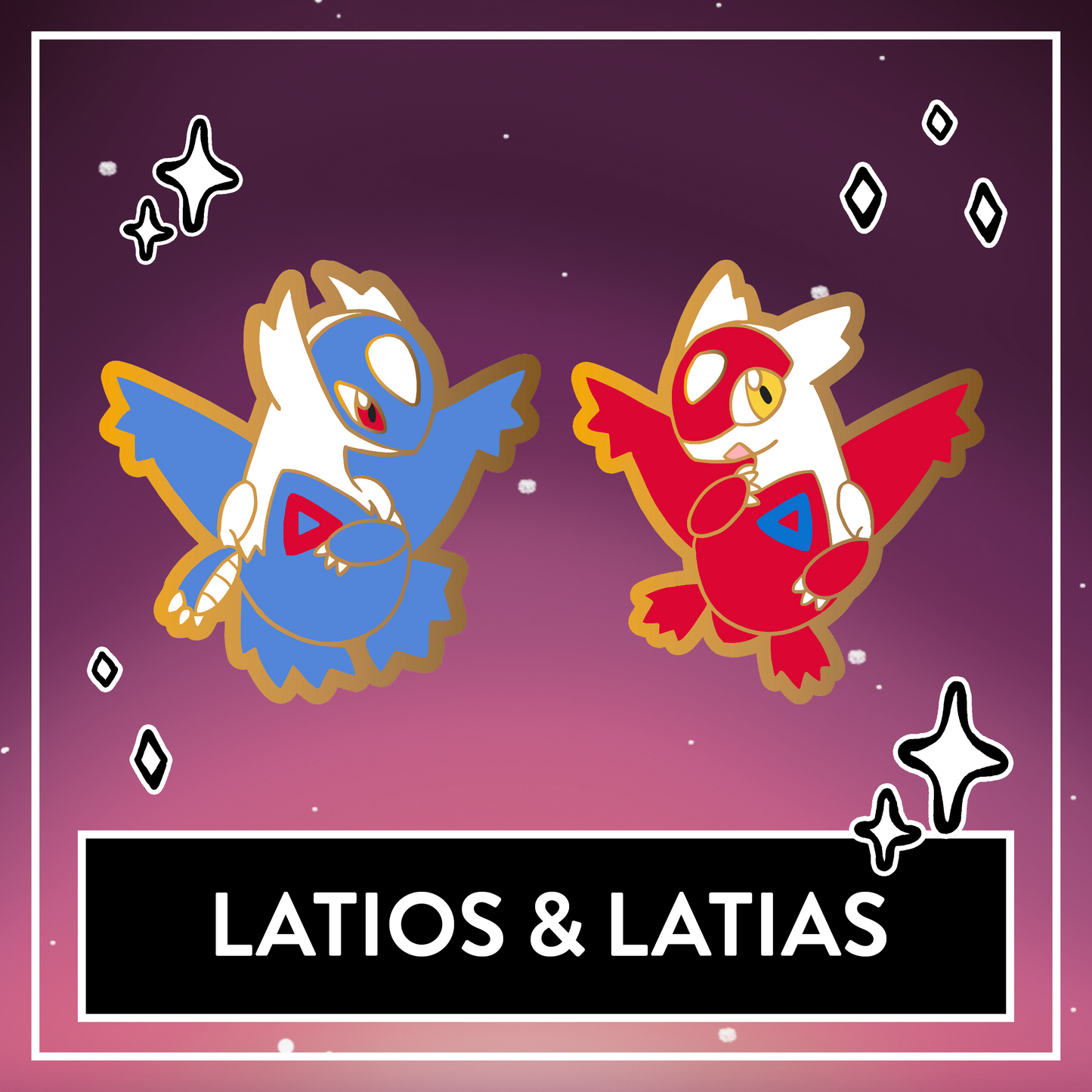 Latios & Latias Mini Pins (Normal & Shiny)