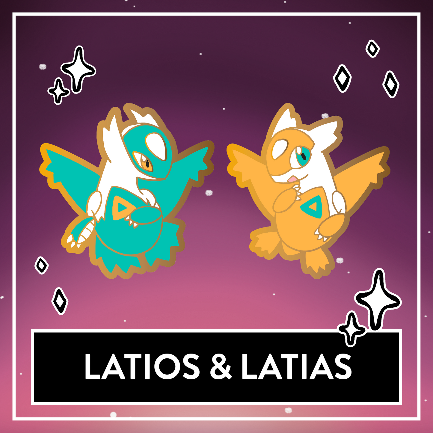 Latios & Latias Mini Pins (Normal & Shiny)