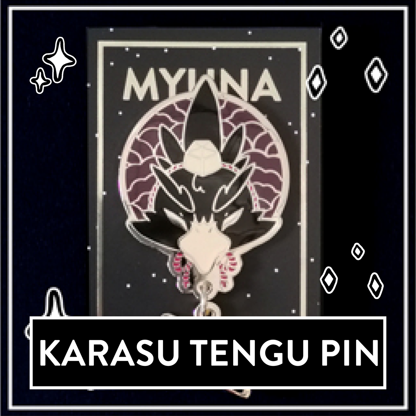 Karasu Tengu Pin - Japanese Yōkai Hard Enamel Pendant Pin