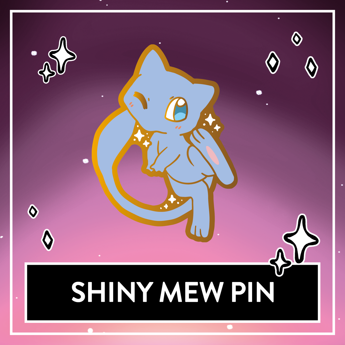 Shiny Mew Enamel Pin