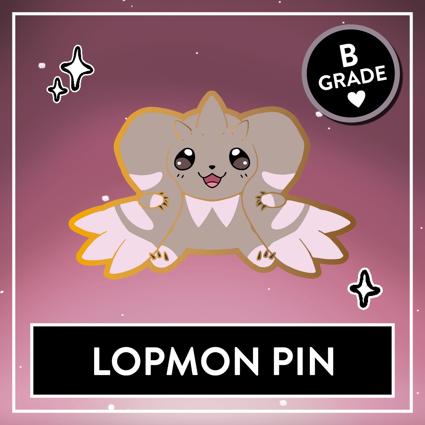 Lopmon Digimon Enamel Pin