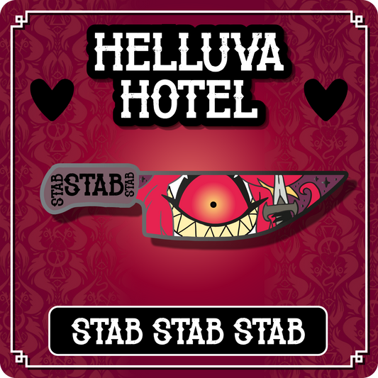 PREORDER Stab Knife Pin - Hazbin Hotel // Helluva Hotel Niffty Knife Pin