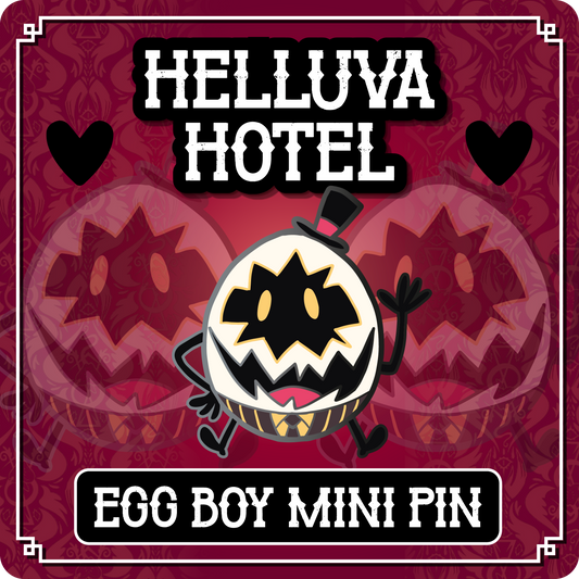 PREORDER Egg Boy - Hazbin Hotel // Helluva Hotel Mini Pin