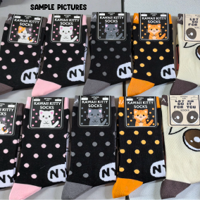 Kawaii Kitty Socks - Orange Cat -