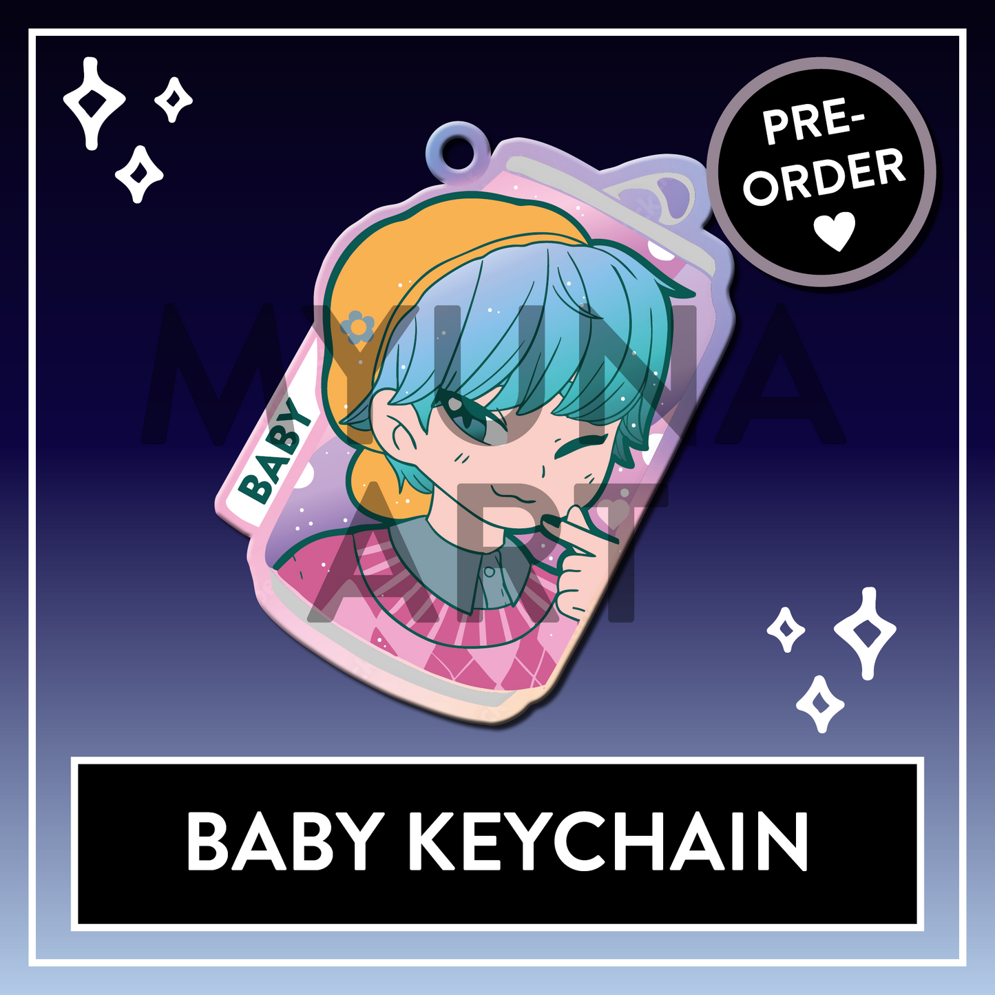 PREORDER Baby Saja Boys Demon Hunters Rainbow double-sided Acrylic Keychain - KPop Charms