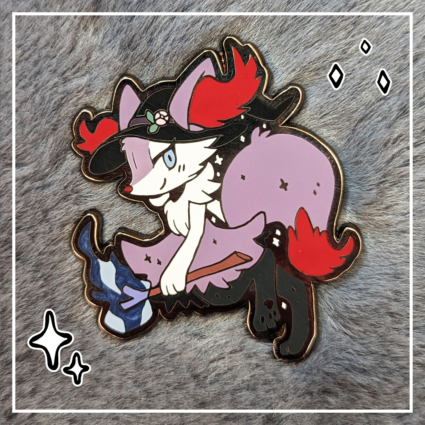 Shiny Braixen with pearlescent details