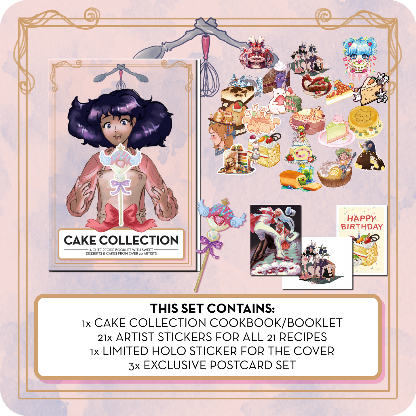 Cake Collection - Limited Edition Booklet & Sticker & Postcard Bundle