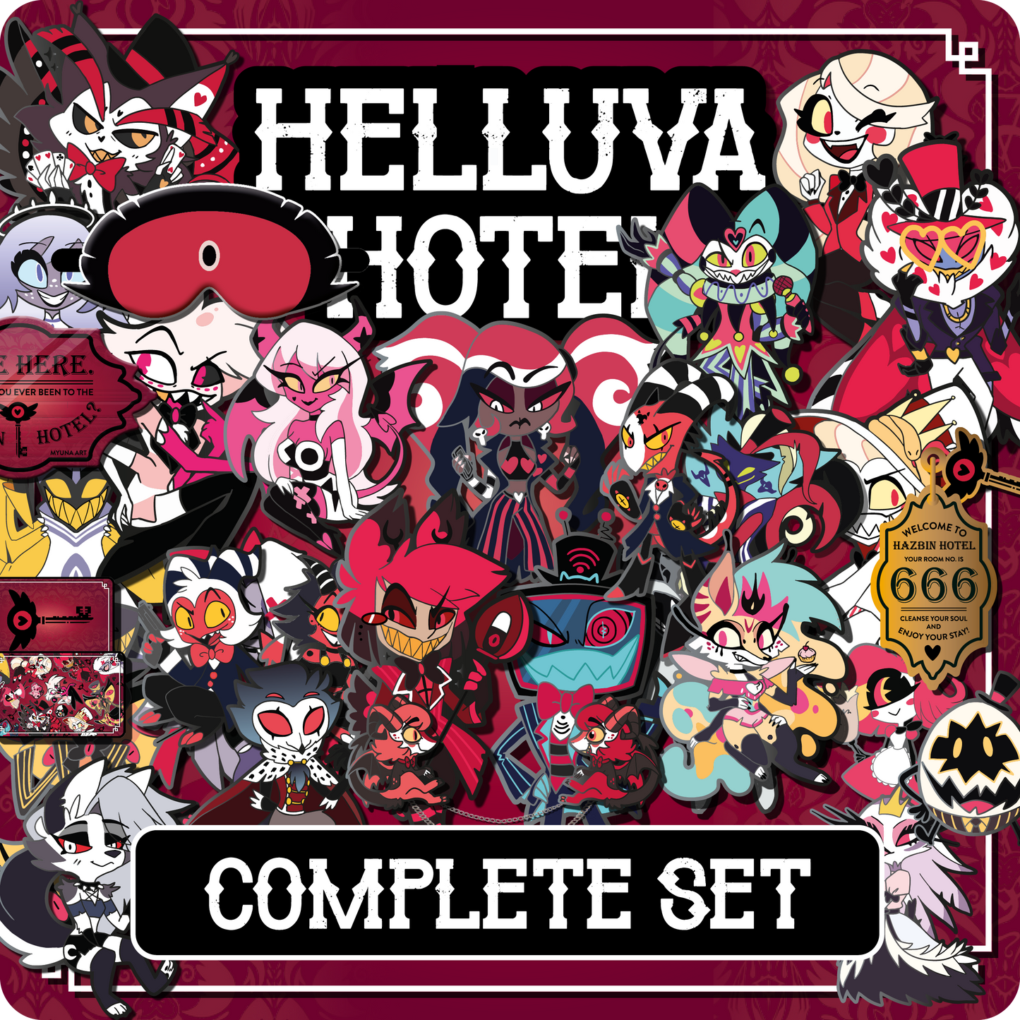 Complete Collection - Hazbin Hotel & Helluva Boss // Helluva Hotel Merch Bundle