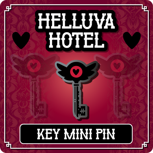 PREORDER Hotel Key - Hazbin Hotel // Helluva Hotel Mini Pin