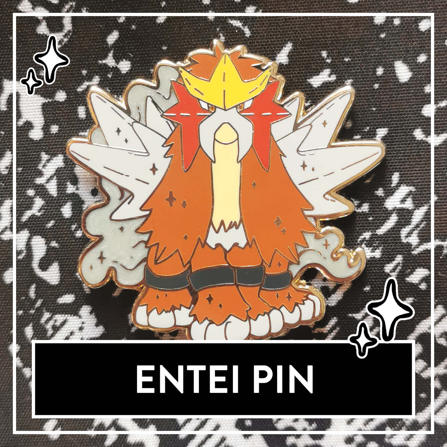 Entei & Shiny Entei Pearlescent Enamel Pin