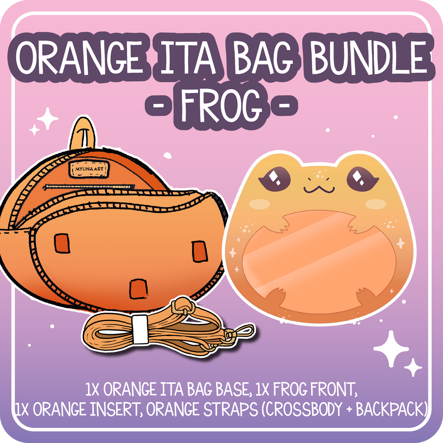 Kawaii Kompanions Ita Bag Bundle Orange Frog