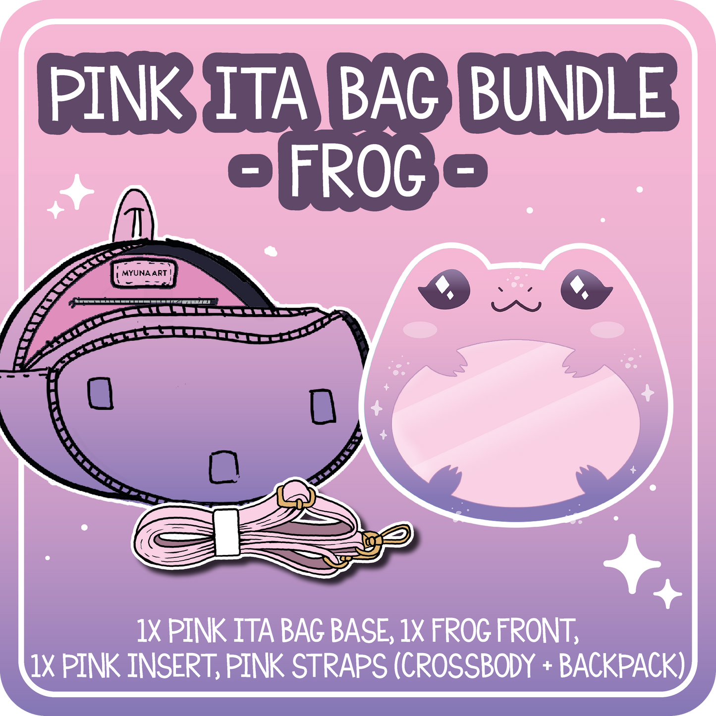 Kawaii Kompanions Ita Bag Bundle Pink Frog
