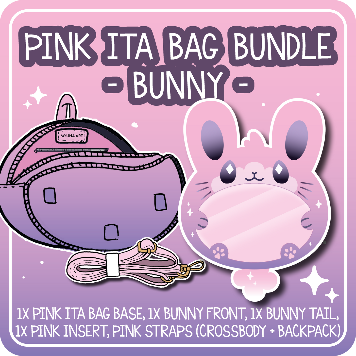 Kawaii Kompanions Ita Bag Bundle Pink Bunny