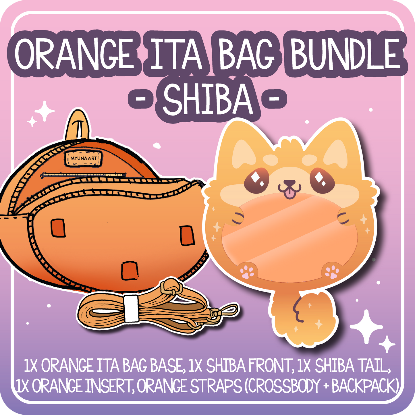 Kawaii Kompanions Ita Bag Bundle Orange Shiba // Corgi Dog Bag