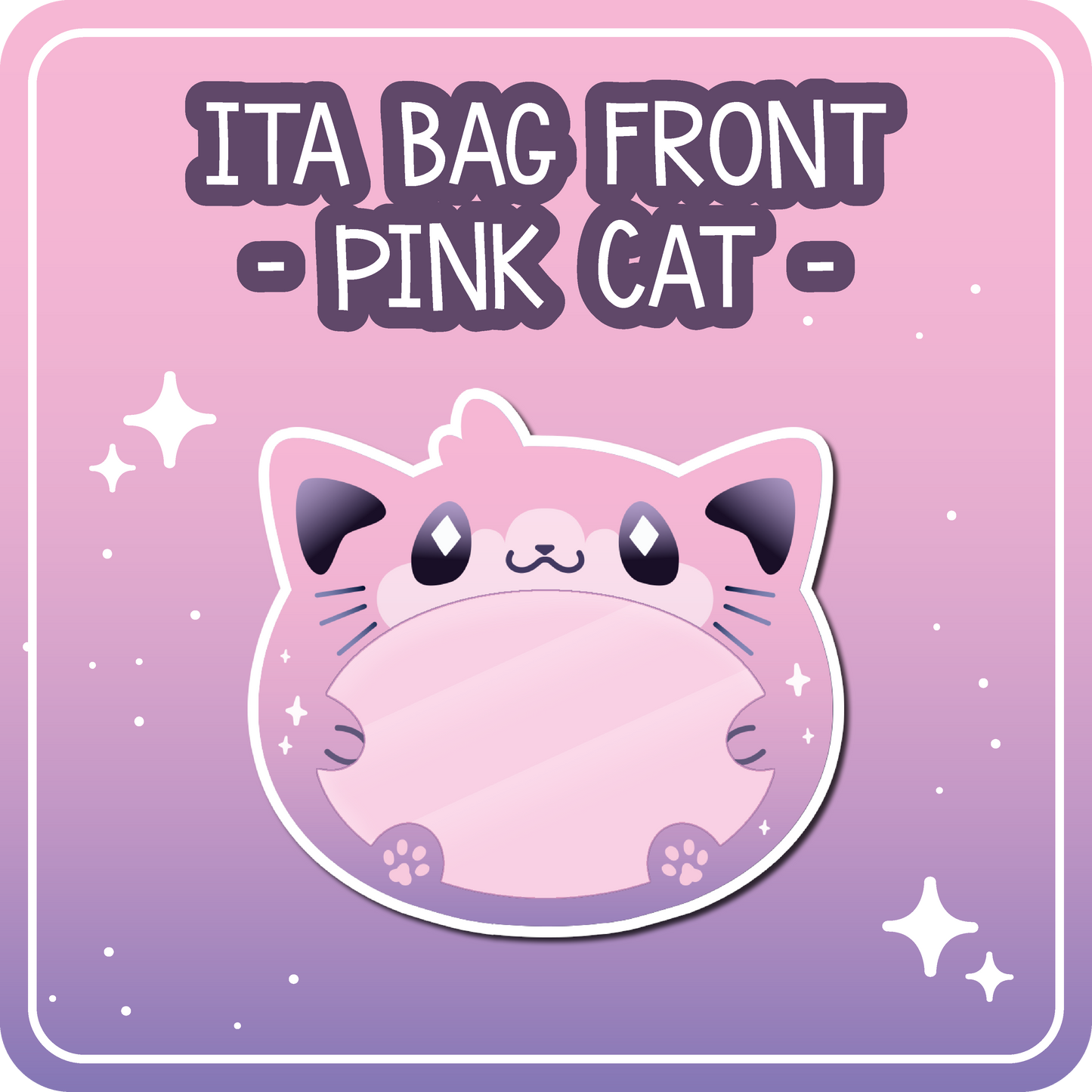 Kawaii Kompanions Ita Bag Exchangable Front Designs Cat - 4 different colors -