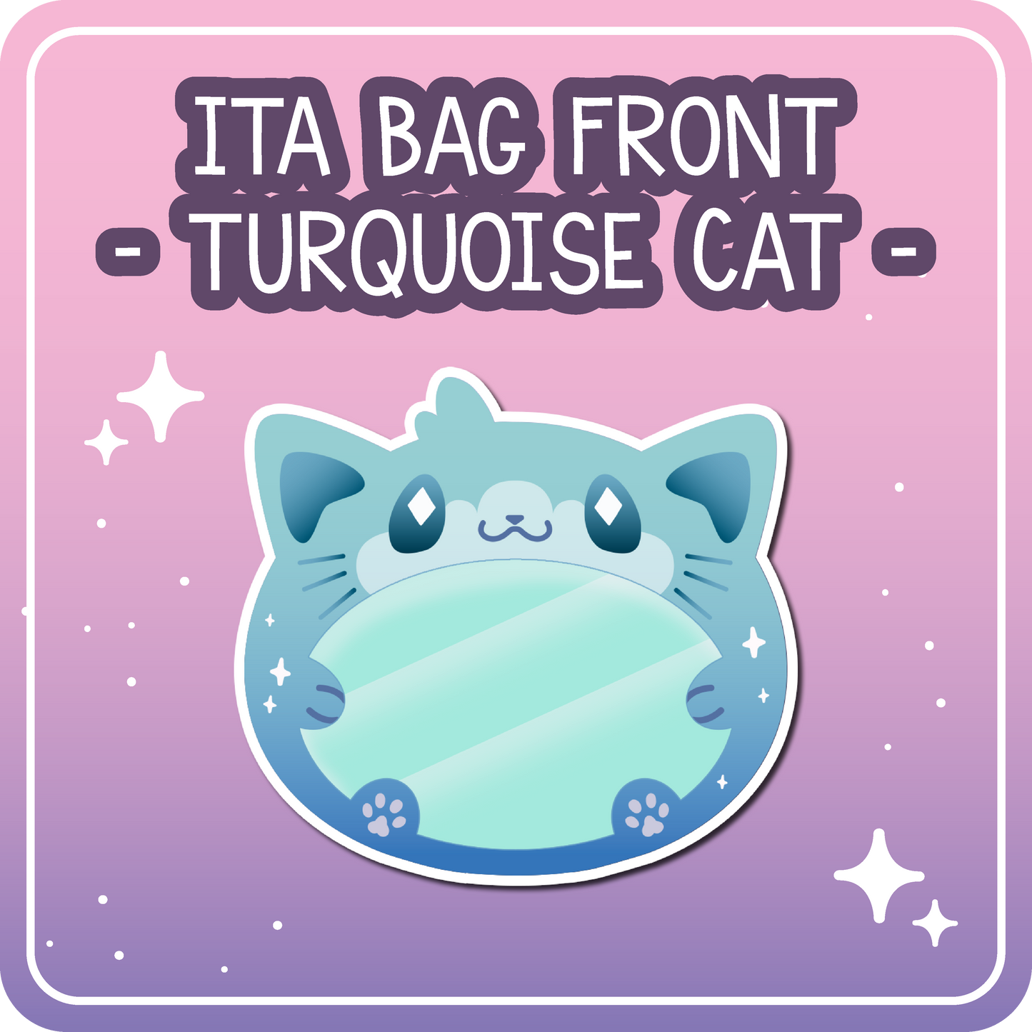 Kawaii Kompanions Ita Bag Exchangable Front Designs Cat - 4 different colors -