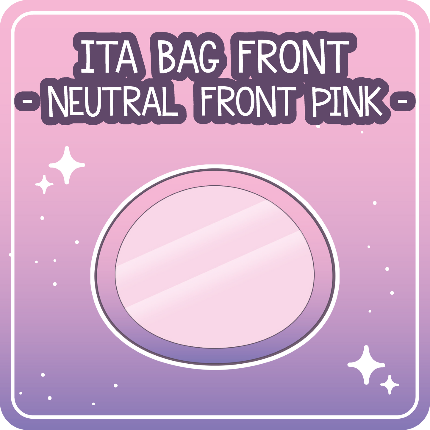 Kawaii Kompanions Ita Bag Exchangable Front Designs Neutral - 4 different colors -