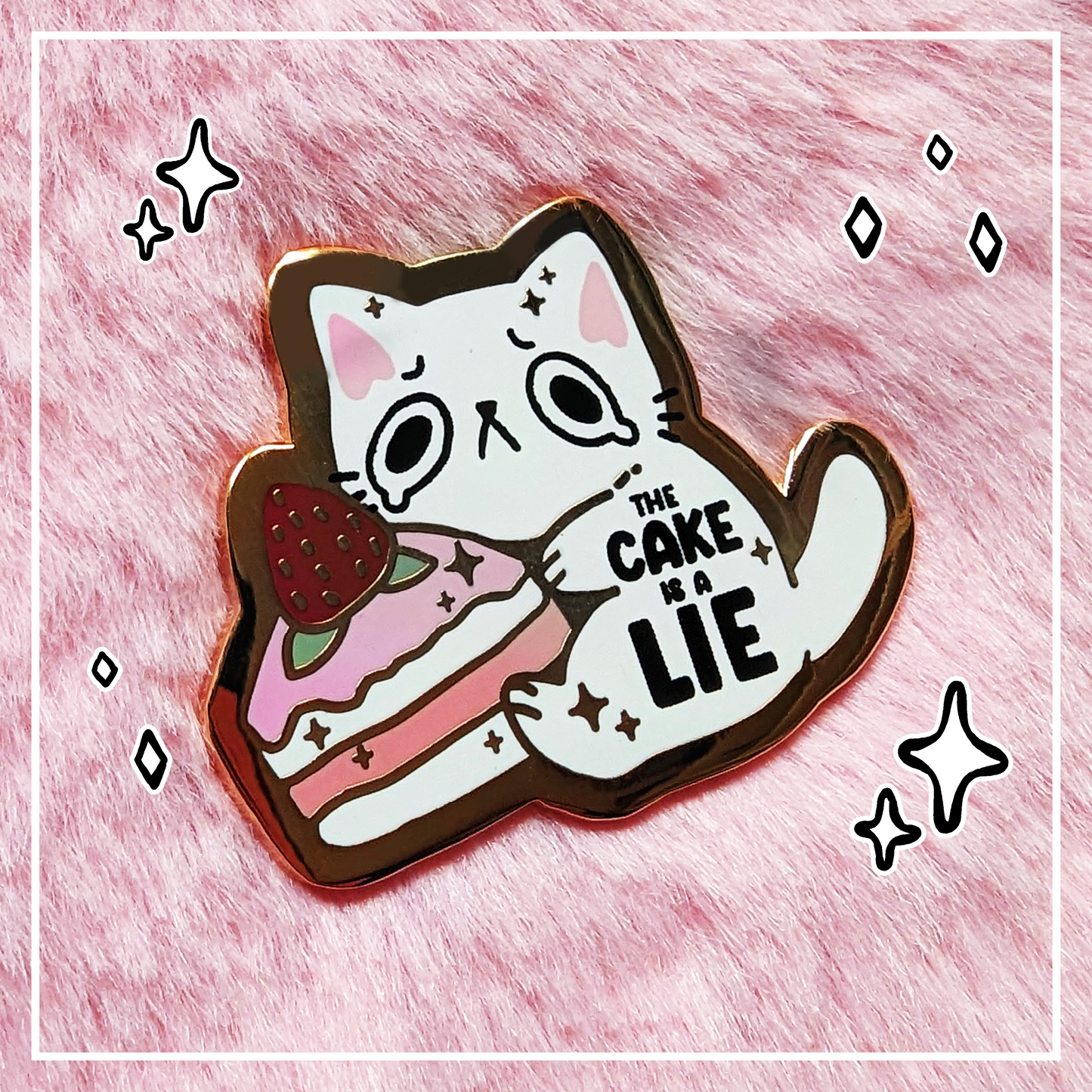 Paws'n'Pixels The Cake is a Lie enamel pin
