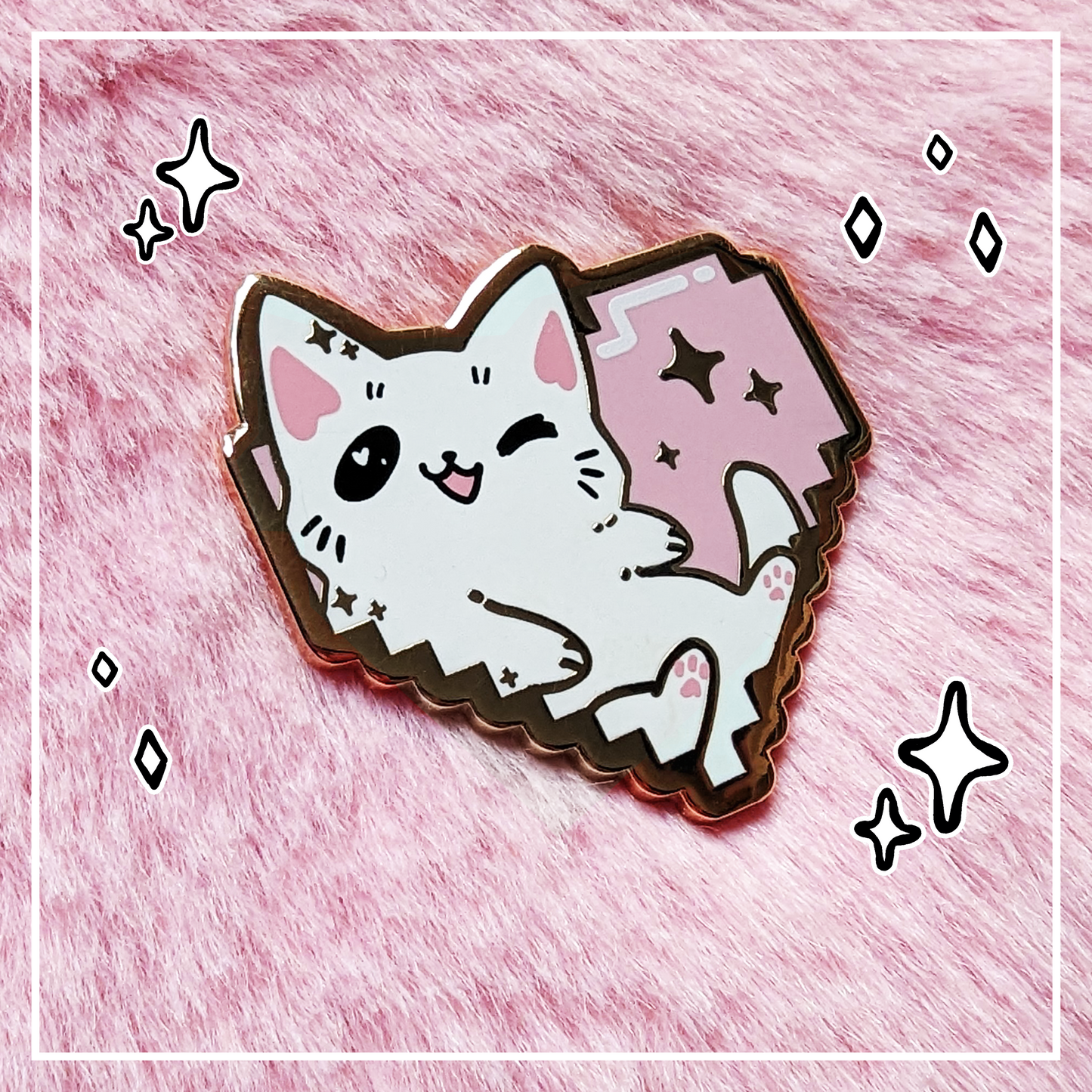 Paws'n'Pixels Cute Noob enamel pin