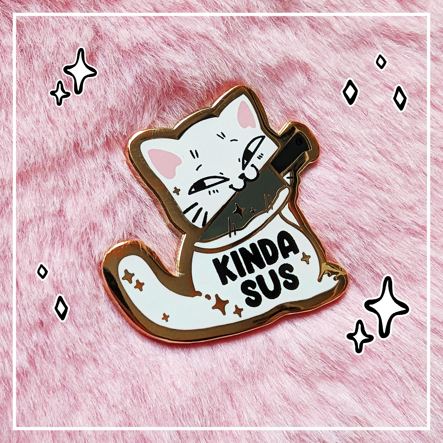 Paws'n'Pixels Kinda Sus enamel pin