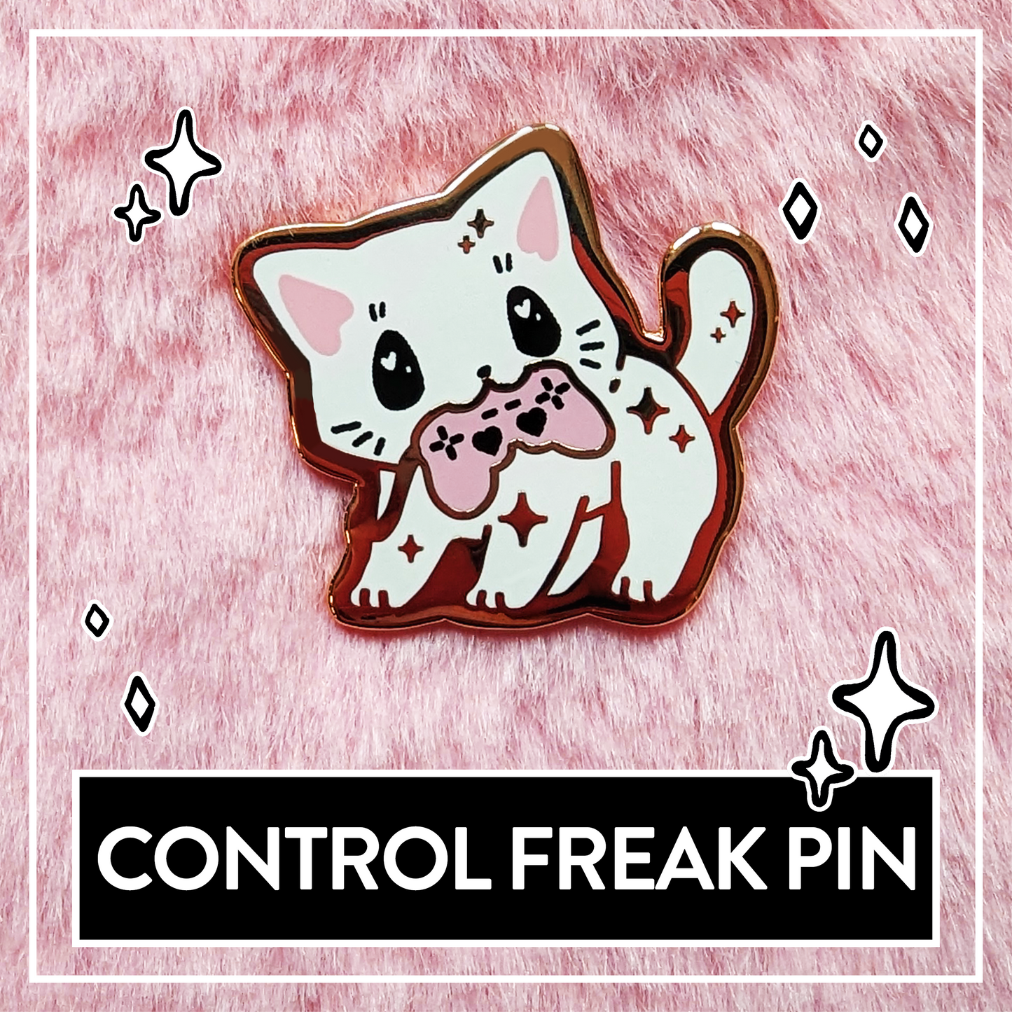 Paws'n'Pixels Control Freak enamel pin