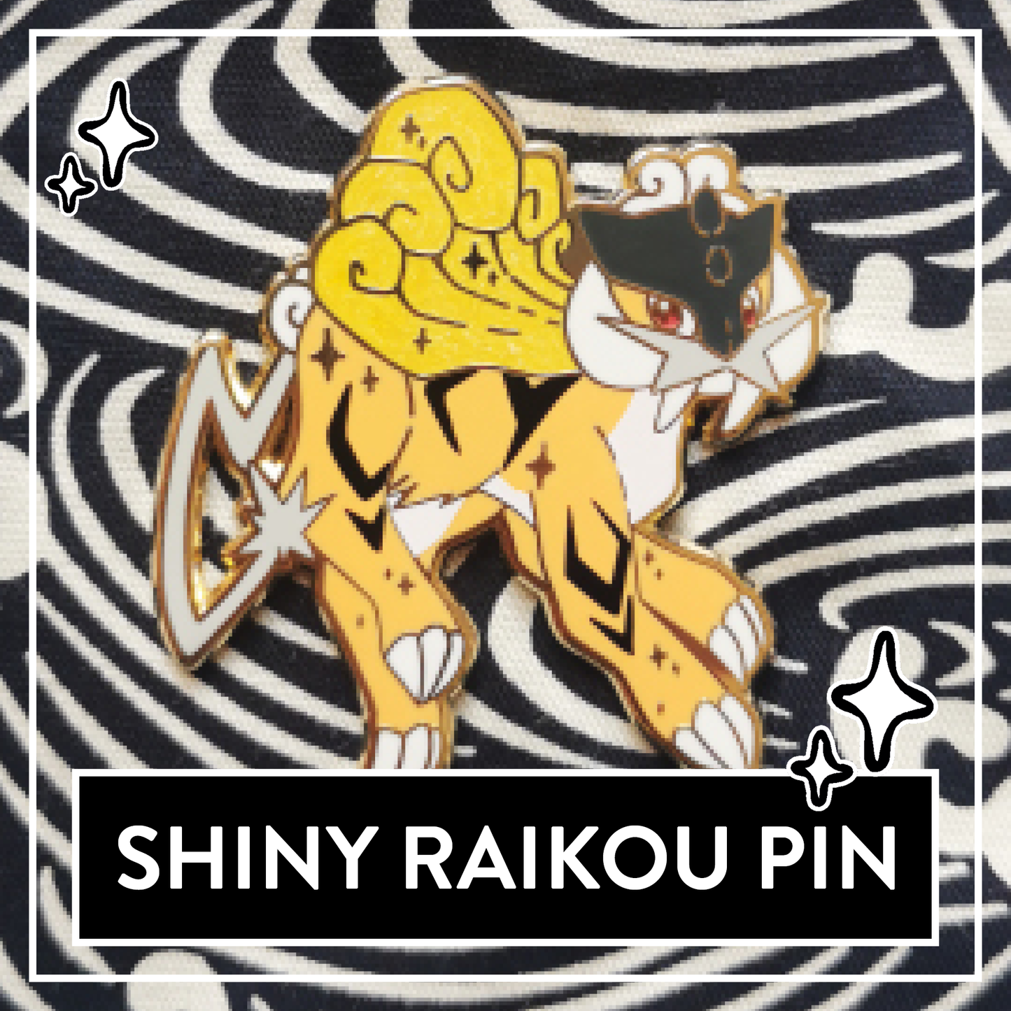 Shiny Raikou & Raikou Pearlescent Enamel Pin