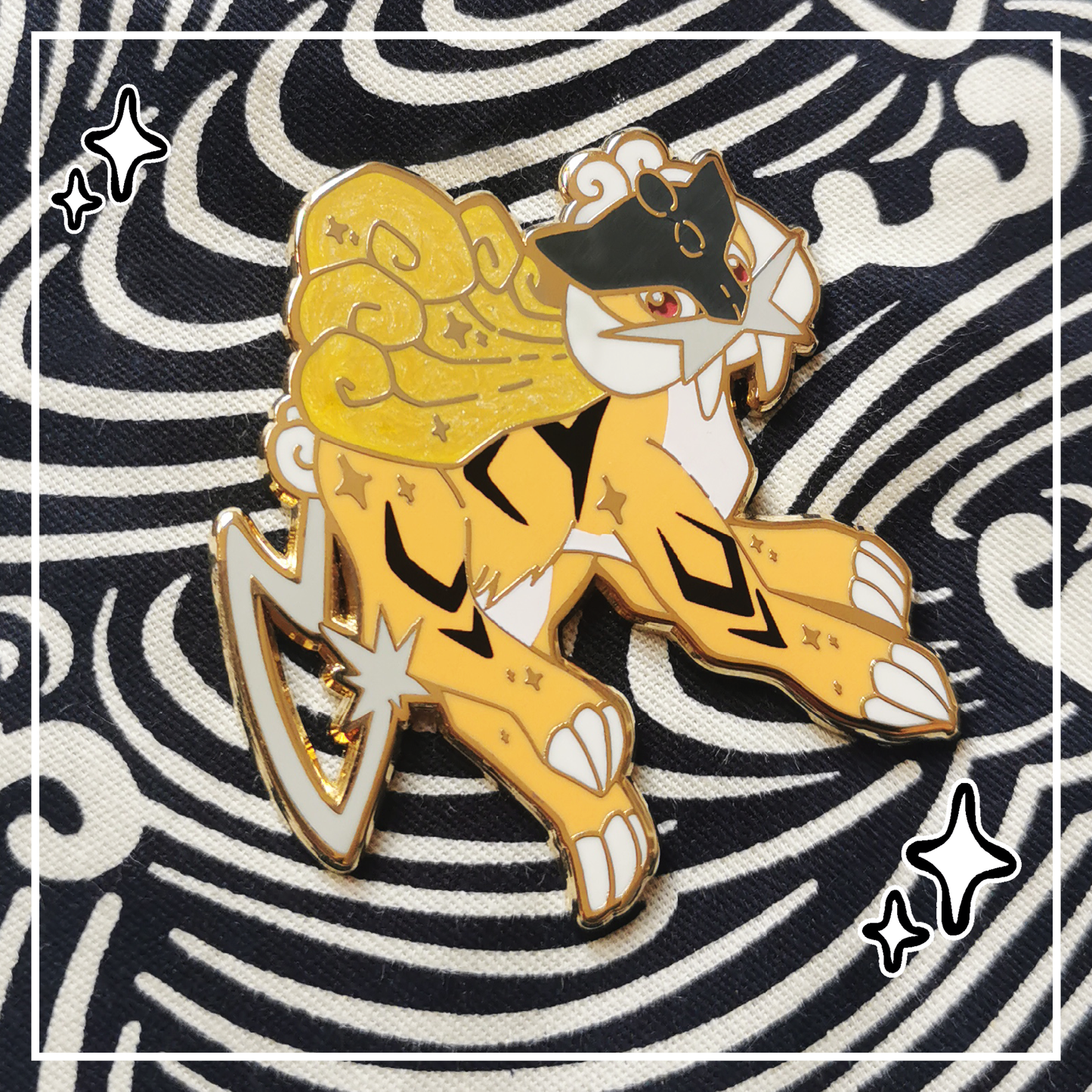 Raikou & Shiny Raikou Pearlescent Enamel Pin