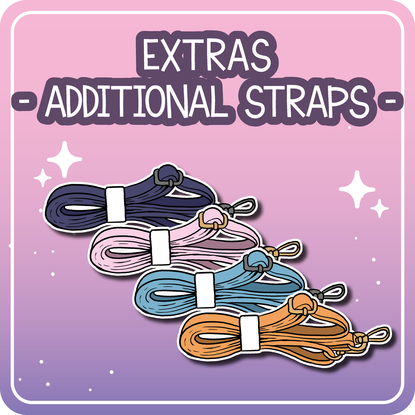 Kawaii Kompanions Ita Bag Additional Straps - 4 different colors -