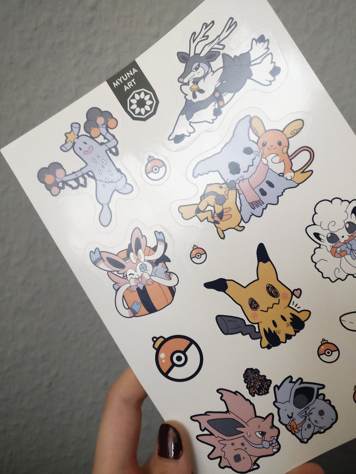 Pokemon Winter Sticker Set