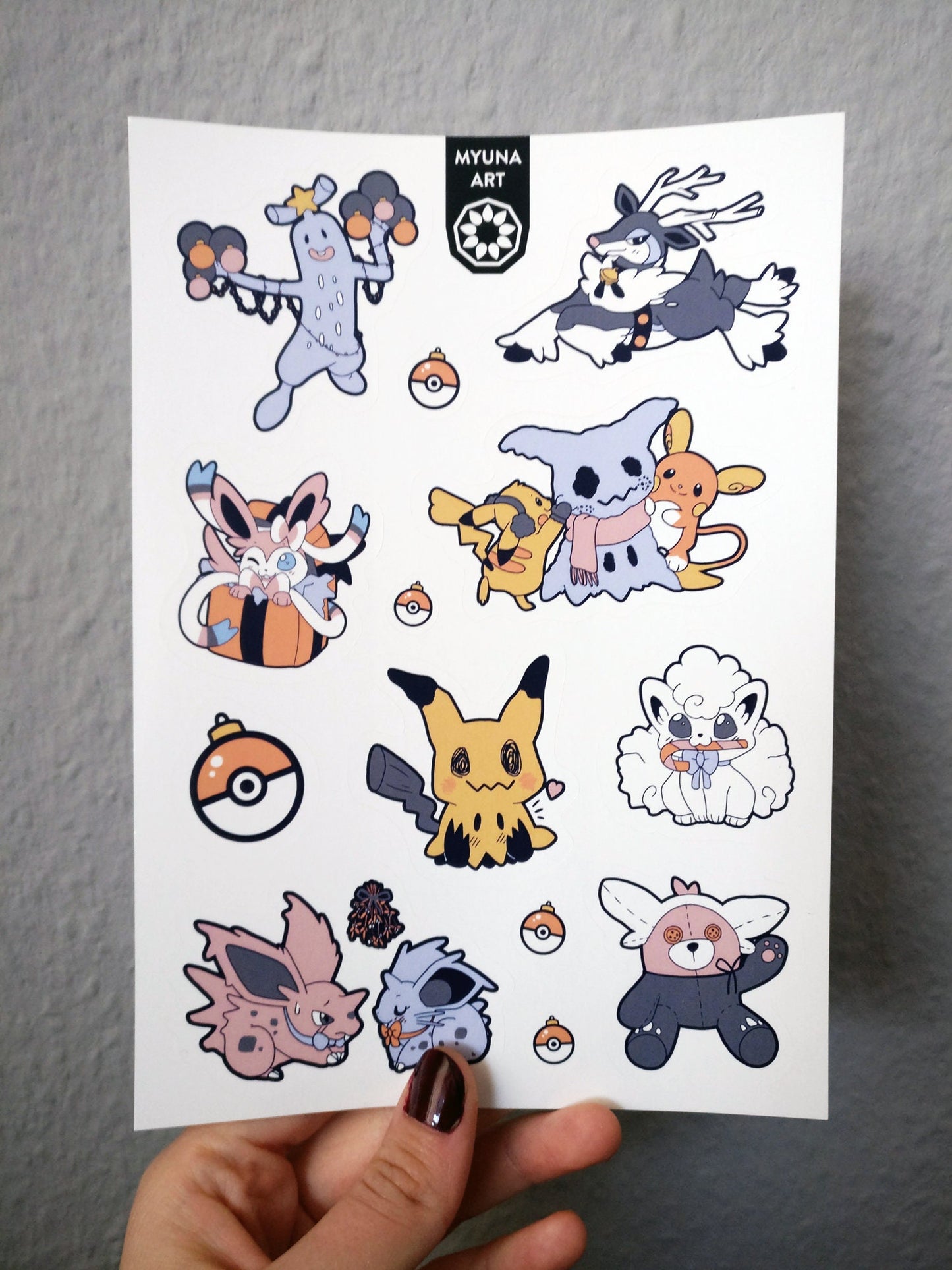 Pokemon Winter Sticker Set