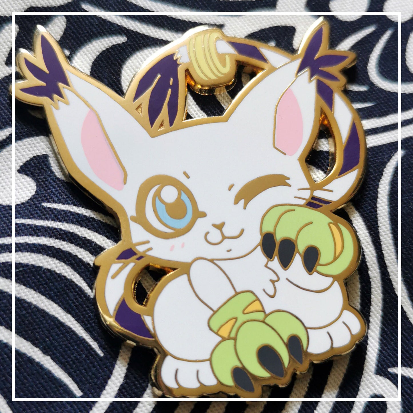 Digimon Gatomon Hard Enamel Pin – Cute Digimon Fanart Pin