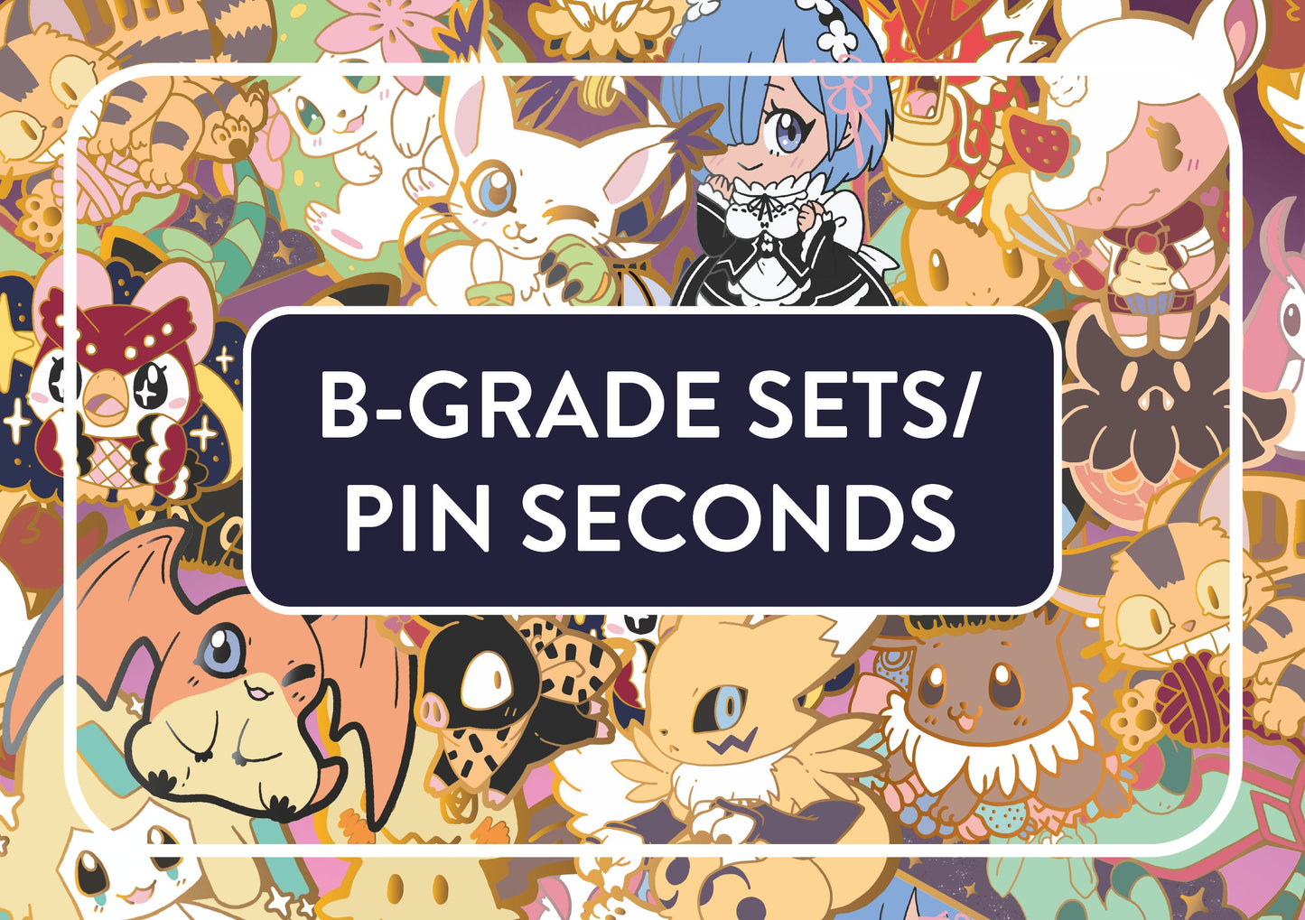 PIN SECONDS B-Grade Grab Bag, Lucky Bag with Hard Enamel Pins, Fanart, Own Art, Pop Culture <3 Surprise Bag with cute Pins