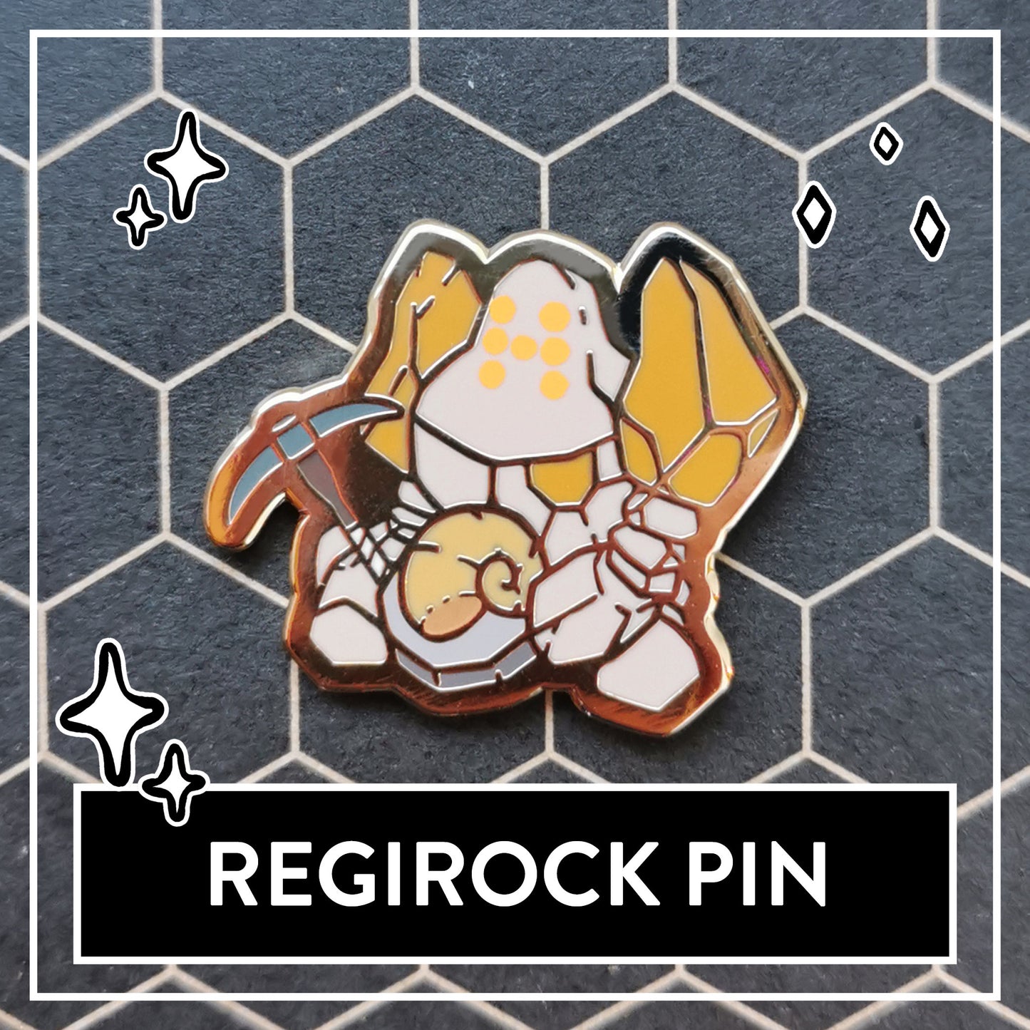 Pokemon Legendary Regi Pins – Small & cute Hard Enamel Pins Regice, Regirock, Registeel Chibi Style