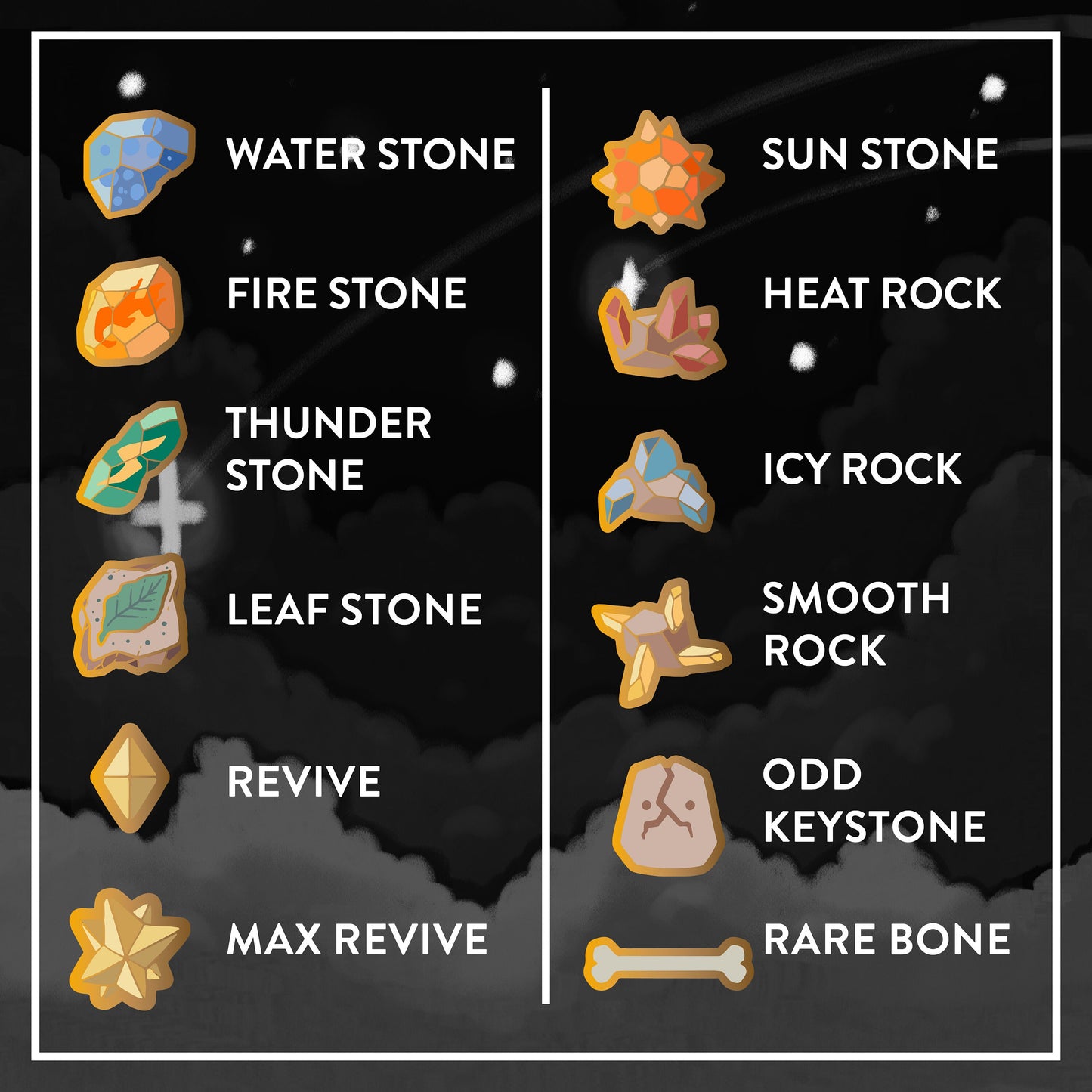 Pokemon Diamond, Pearl, Platin Underground Fanart Mineral Underground Items Mini Pins, Pin Set, cute Boardfiller Pins & Items
