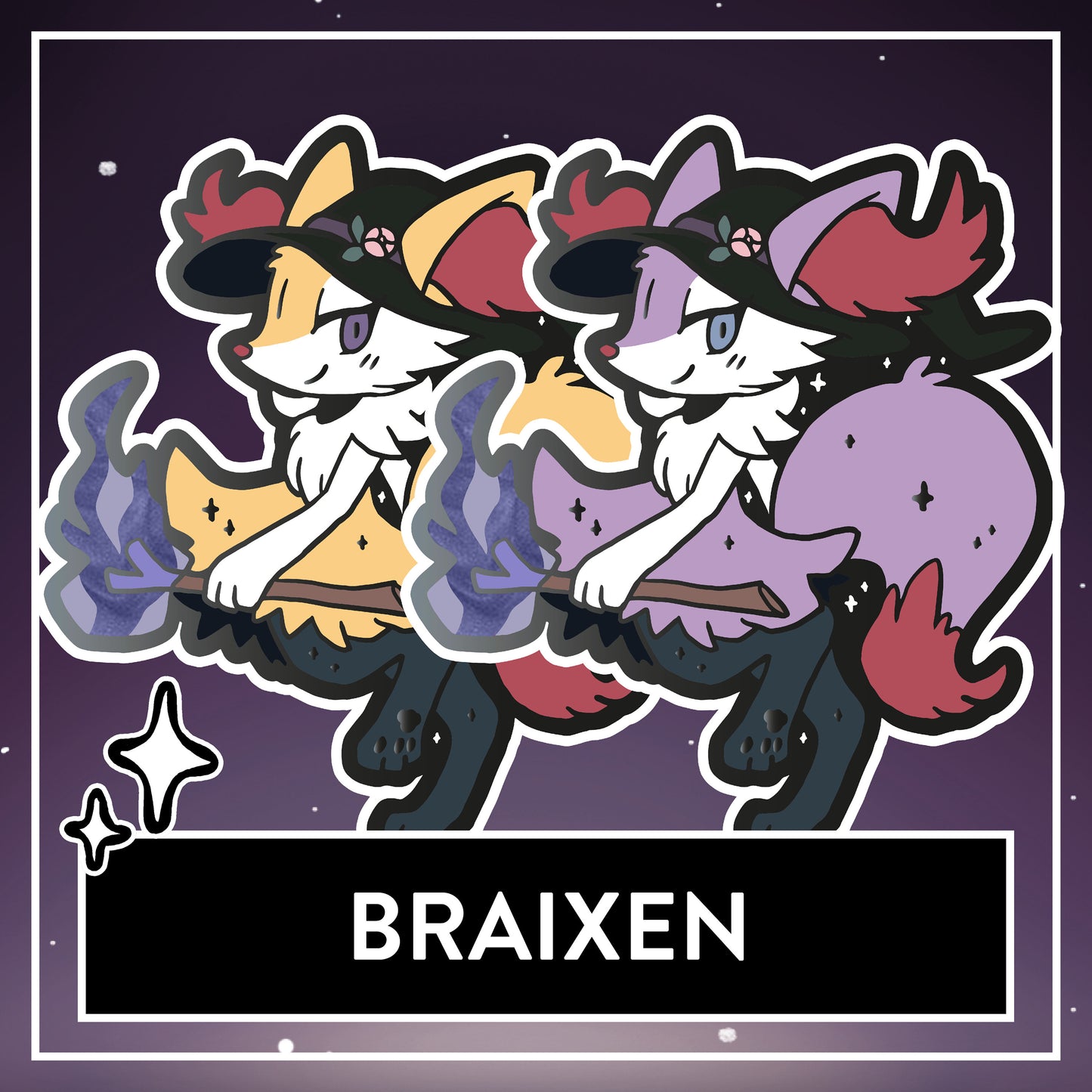 Braixen, Marowak & Spectrier Hard Enamel Pins with pearlescent Details + optional HOLO Sticker, Ghost Halloween Pins